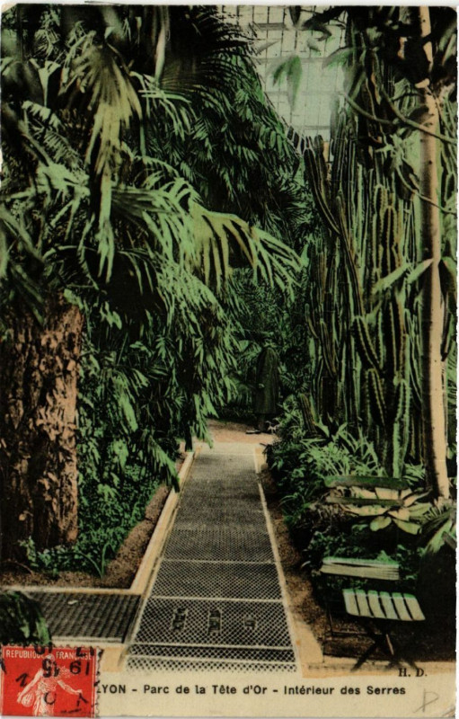 Carte postale ancienne Lyon - Parc de la Tete d'Or à Lyon