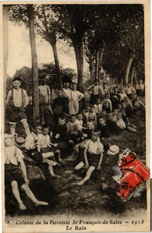 Carte postale ancienne Colonie de la PAroisse Saint-Francois de Sales
