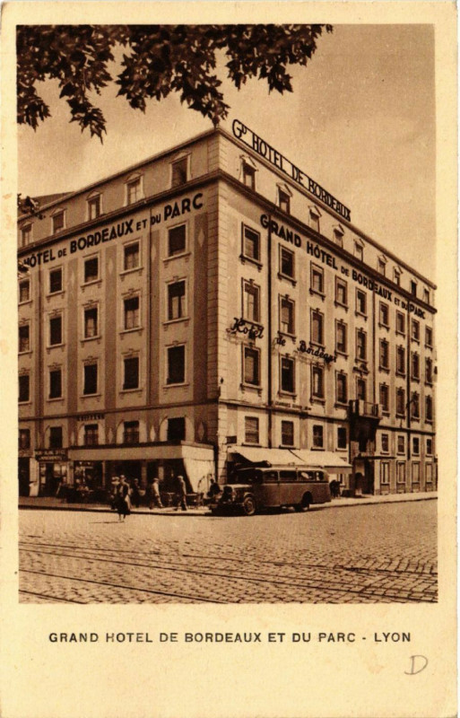 Carte postale ancienne Grand Hotel de Bordeaux et du Parc