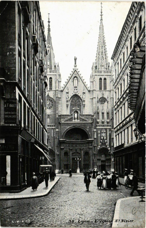 Carte postale ancienne Lyon - L'Eglise Saint-Nizier à Lyon
