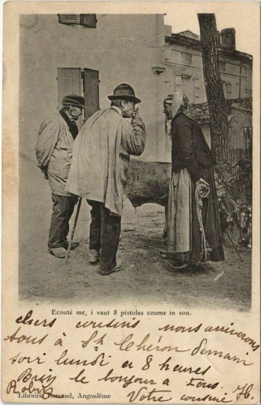 Carte postale ancienne Angouleme sur le marché
