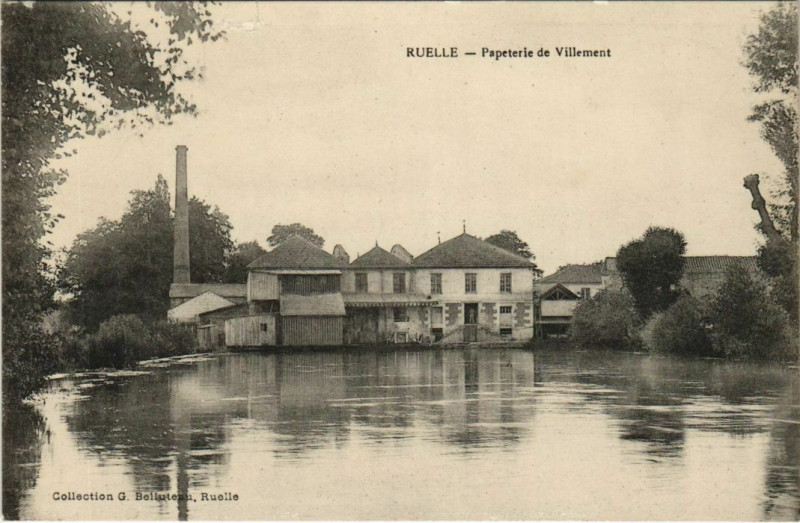 Carte postale ancienne Ruelle papeterie de Villement