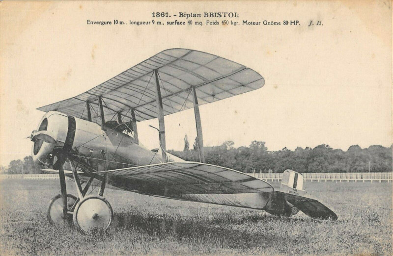 Carte postale ancienne Aviation Biplan Bristol