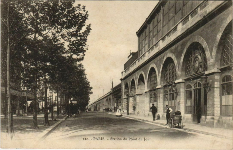 Carte postale ancienne Paris 16e Station du Point du Jour