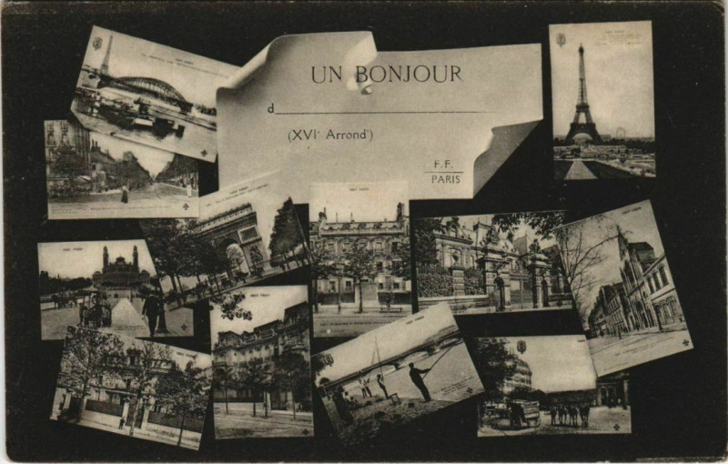 Carte postale ancienne Souvenir de Paris XVIe Arrondissement à Paris 16e