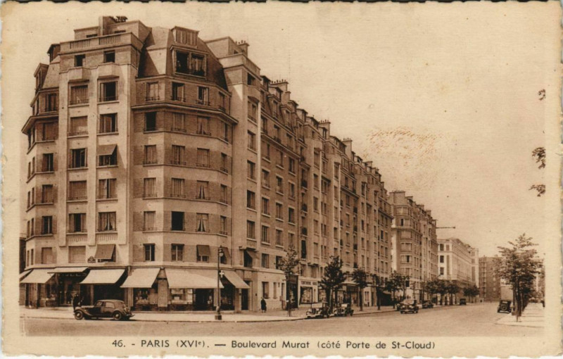 Carte postale ancienne Paris 16e Boulevard Murat