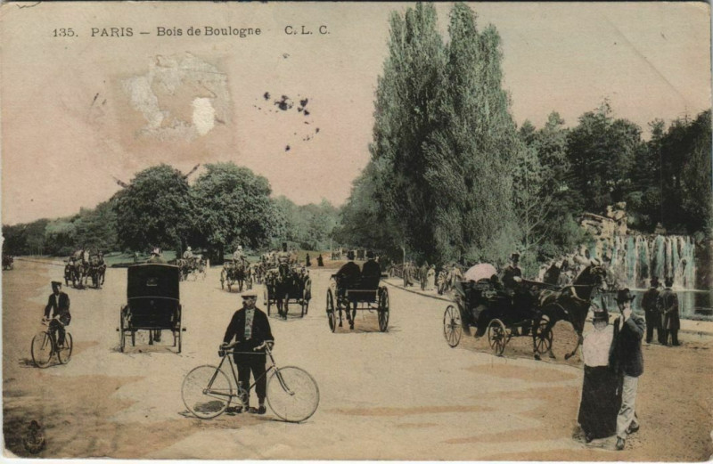 Carte postale ancienne Bois de Boulogne à Paris 16e