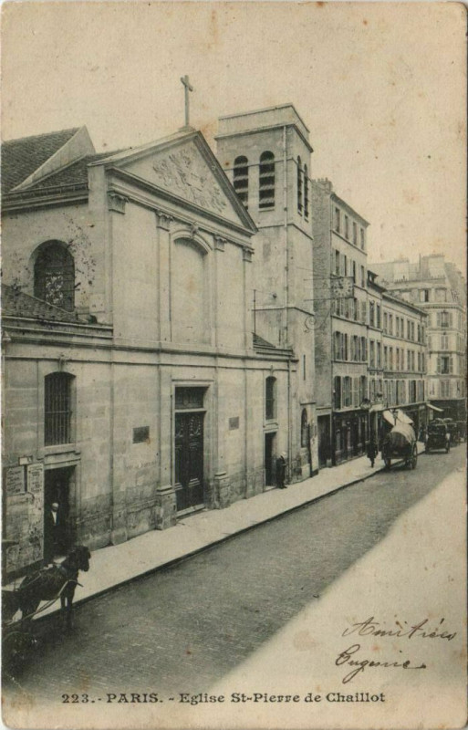 Carte postale ancienne Eglise Saint-Pierre de Chaillot à Paris 8e