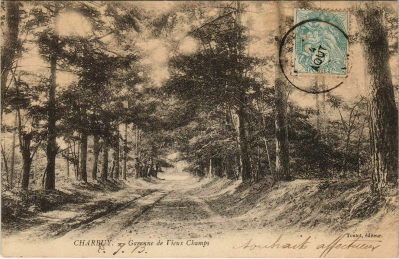 Carte postale ancienne Charbuy Garenne de Vieux Champs à Charbuy