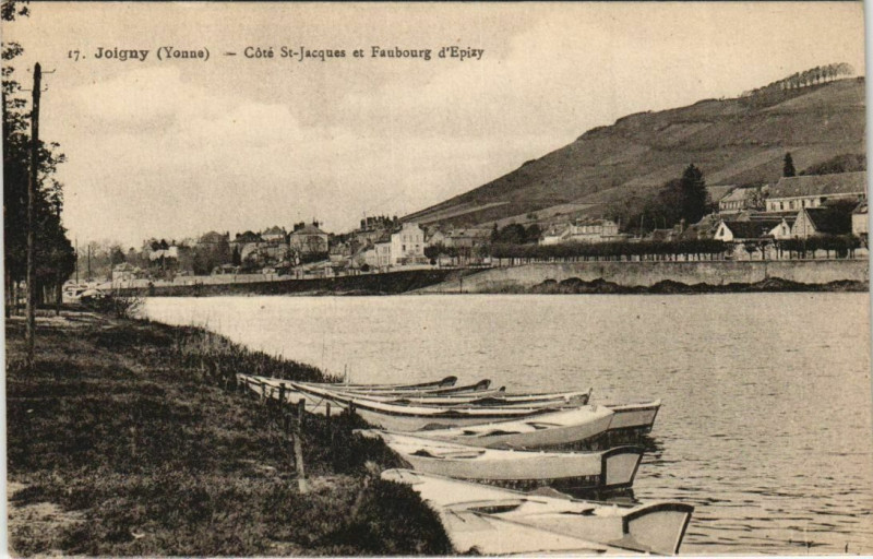 Carte postale ancienne Joigny Cote Saint-Jacques et Faubourg d'Epizy à Joigny