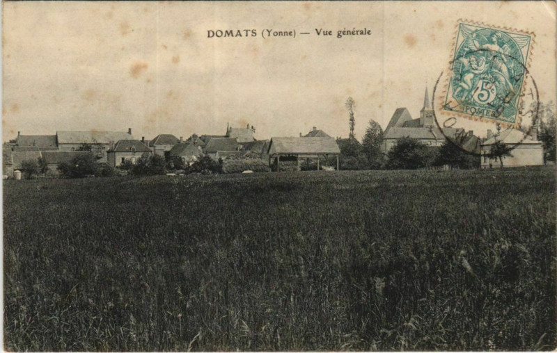 Carte postale ancienne Domats Vue Generale à Domats