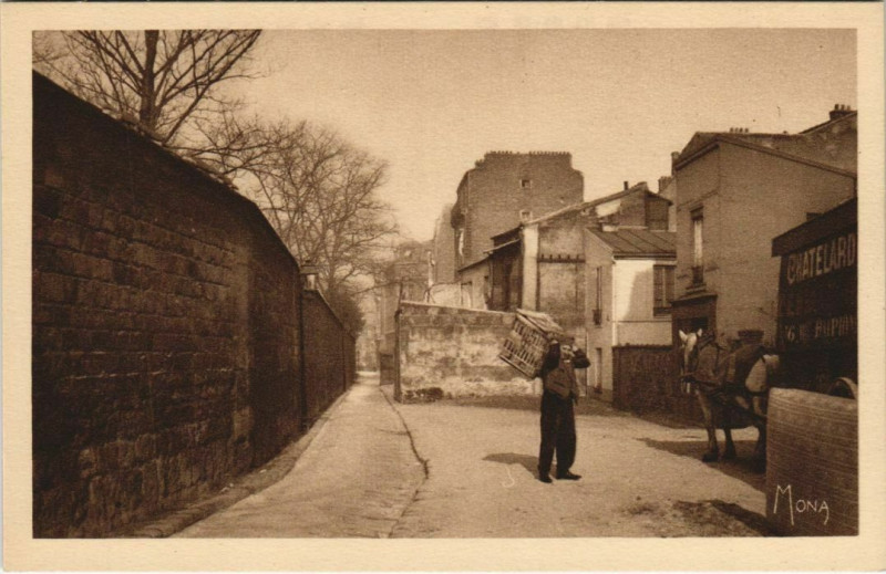 Carte postale ancienne Quartier de Charonne - Vieilles rues autour du Père-Lachaise à Paris 20e