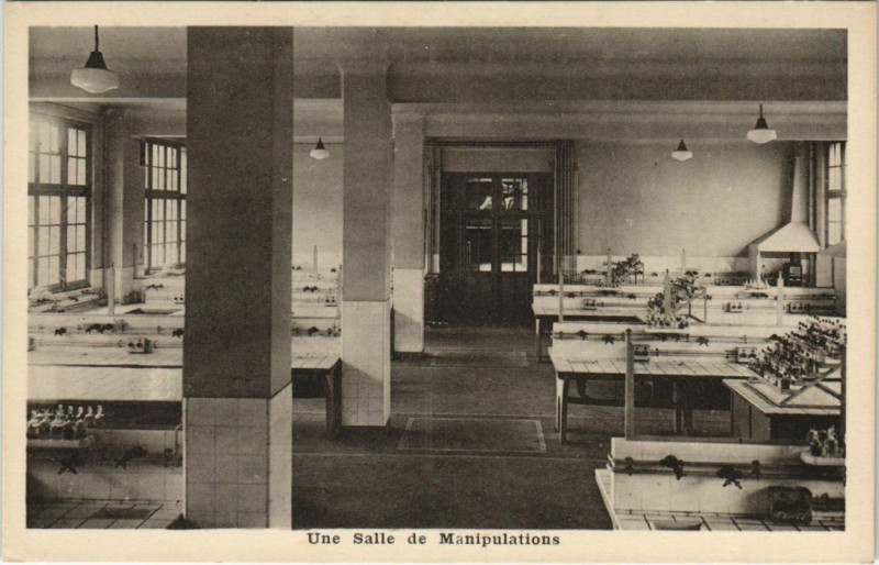 Carte postale ancienne Paris 5e 21, rue Descartes Salle de manipulations à Paris 5e
