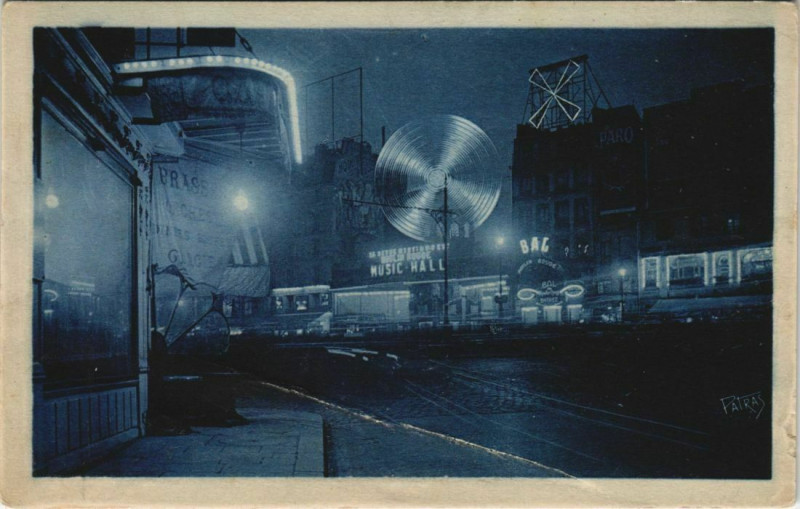 Carte postale ancienne Montmartre - Le Moulin Rouge à Paris 9e