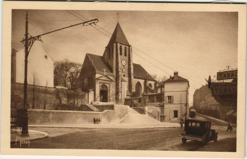 Carte postale ancienne Eglise Saint-Germain de Charonne à Paris 20e