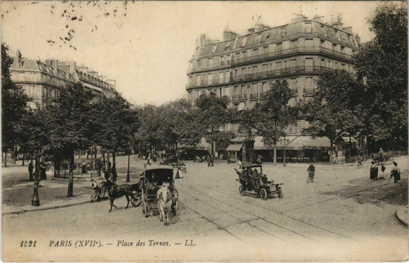 Carte postale ancienne Place des Ternes à Paris 17e