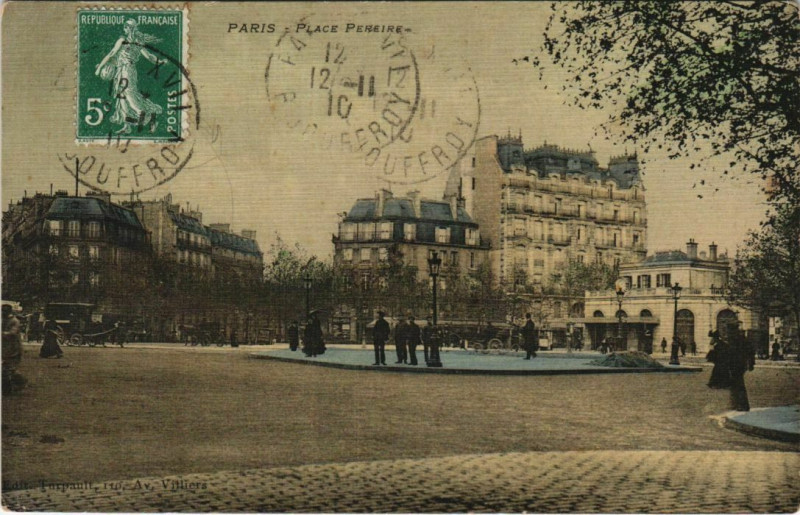 Carte postale ancienne Place Péreire à Paris 17e