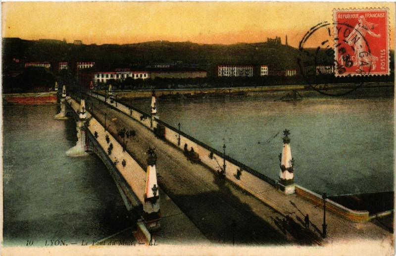 Carte postale ancienne Lyon Le Pont du Midi à Lyon
