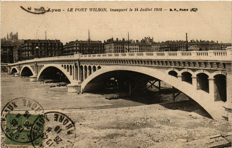Carte postale ancienne Lyon Le Pont Wilson à Lyon