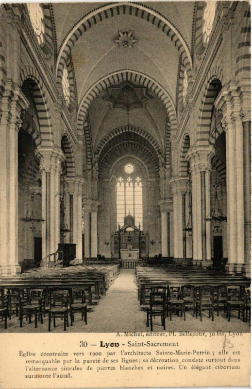 Carte postale ancienne Lyon Saint-Sacrement à Lyon