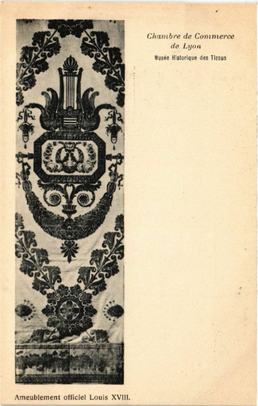 Carte postale ancienne Lyon Chambre de Commerce. Ameublement Officiel Louis Xviii à Lyon