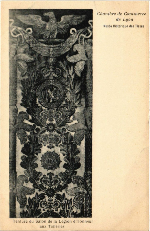 Carte postale ancienne Lyon Chambre de Commerce. Tenture du Salon de la Legion d'Honneur à Lyon