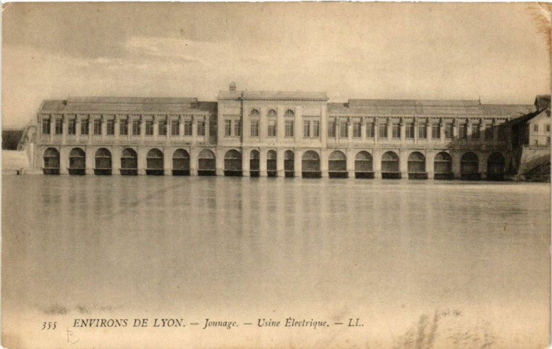 Carte postale ancienne Env. de Lyon Jonnage L'Usine Electrique à Lyon