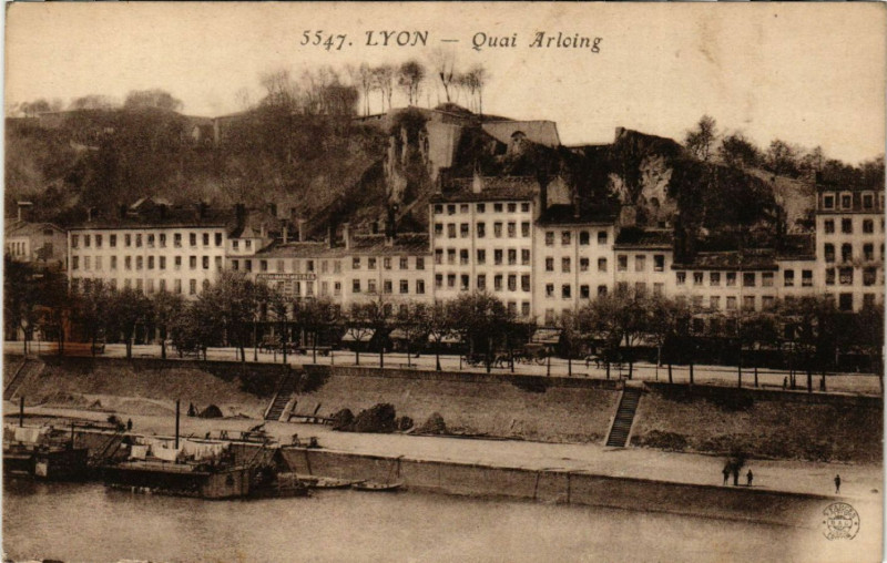 Carte postale ancienne Lyon Quai Arlong à Lyon