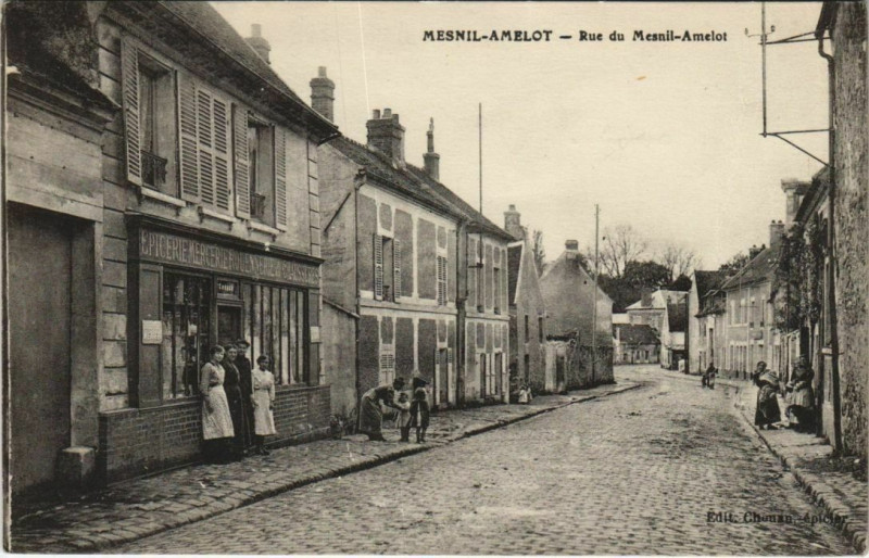 Carte postale ancienne Mesnil-Amelot Rue du mesnil-Amelot