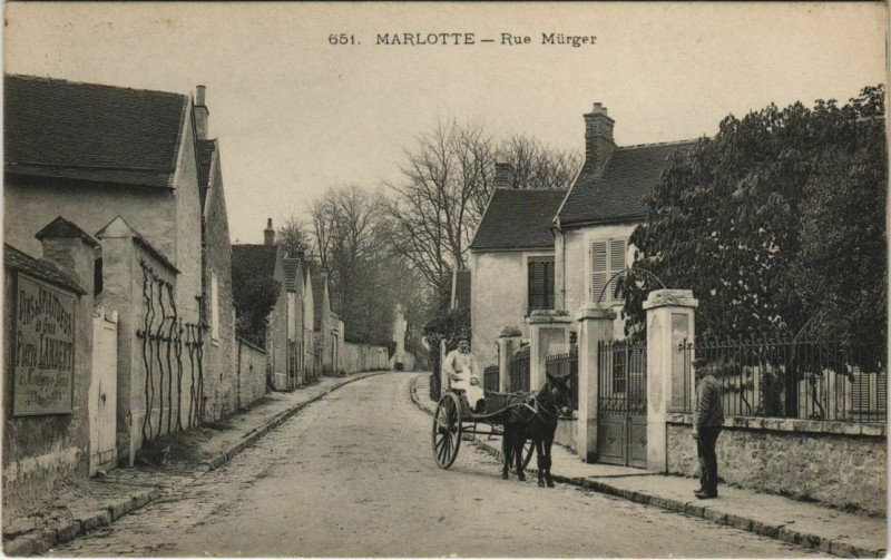 Carte postale ancienne Marlotte Rue Mürger