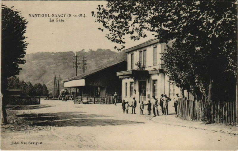 Carte postale ancienne Nanteuil-Saacy La Gare