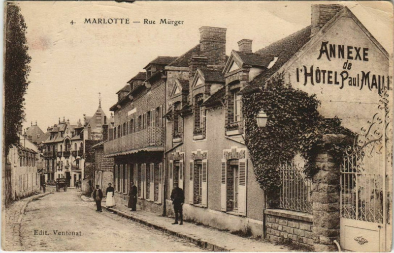 Carte postale ancienne Marlotte Rue Mürger