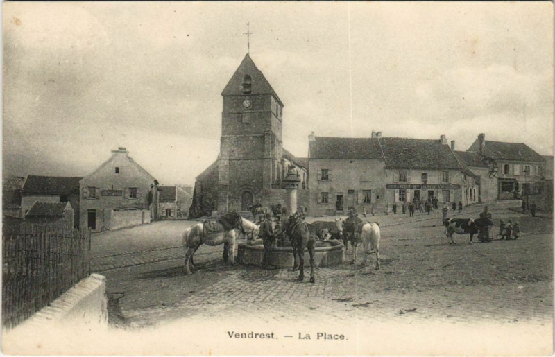 Carte postale ancienne Vendrest La Place à Vendrest