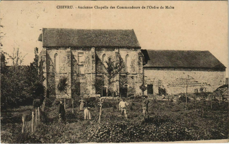 Carte postale ancienne Chevru Ancienne chapelle des Commandeurs Ordre du Malte à Chevru