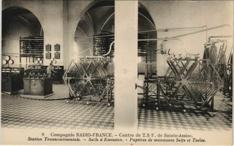 Carte postale ancienne Compagnie Radio-France Centre de T.S.F. De Sainte-Assise