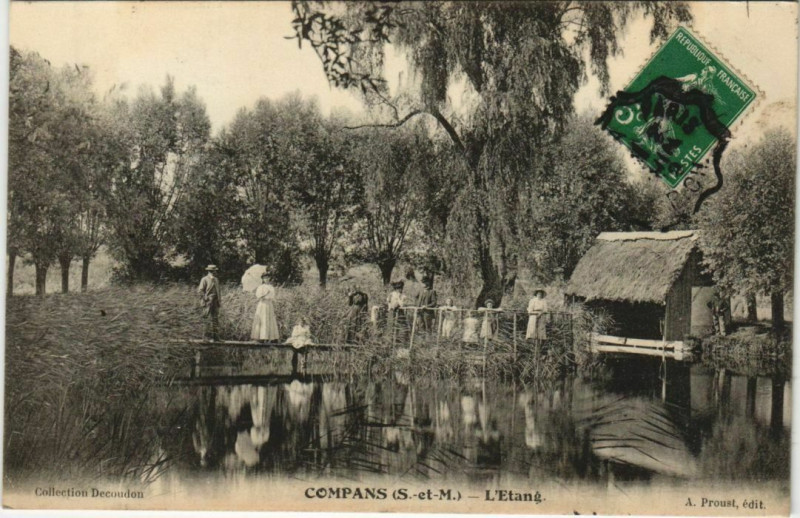 Carte postale ancienne Compans Etang à Compans