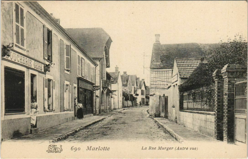 Carte postale ancienne Marlotte Rue Mürger