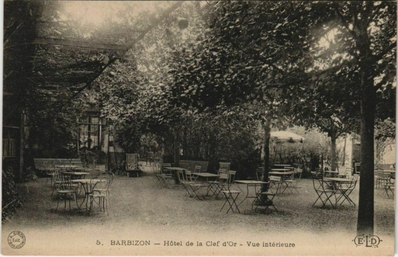 Carte postale ancienne Barbizon Hotel de la Clef d'Or Vue intérieur à Barbizon