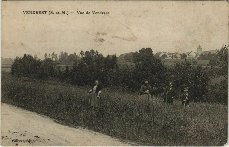 Carte postale ancienne Vendrest Vue de Vendrest à Vendrest