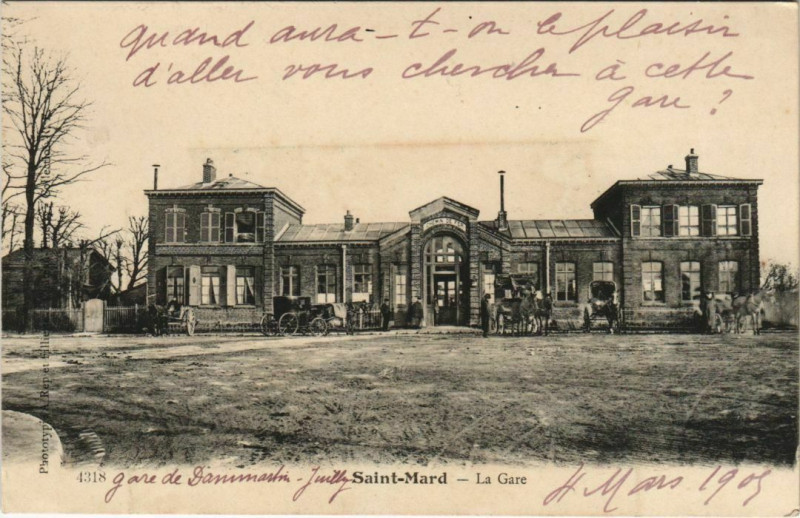 Carte postale ancienne Saint-Mard La Gare à Saint-Mard