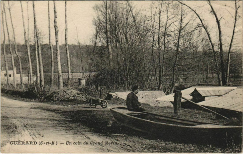 Carte postale ancienne Un coin du Grand Morin à Guérard