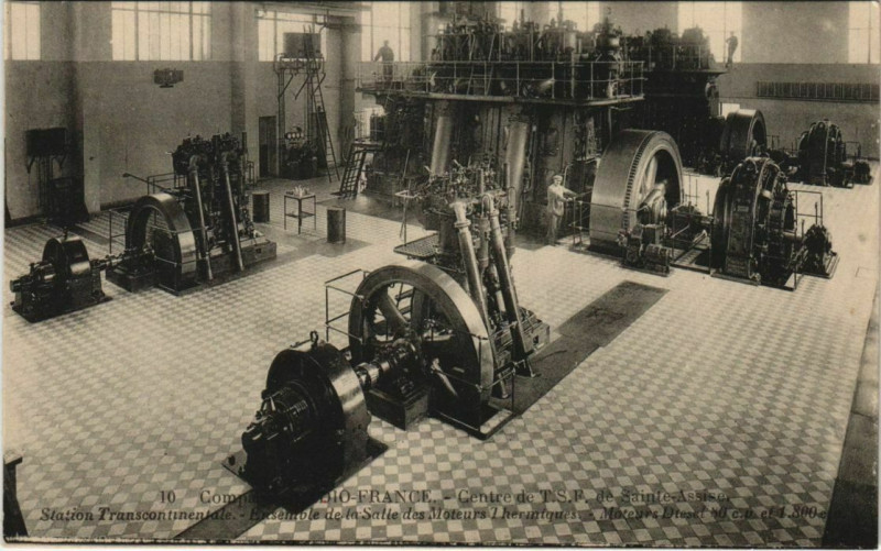 Carte postale ancienne Compagnie Radio-France Centre de T.S.F. De Sainte-Assise
