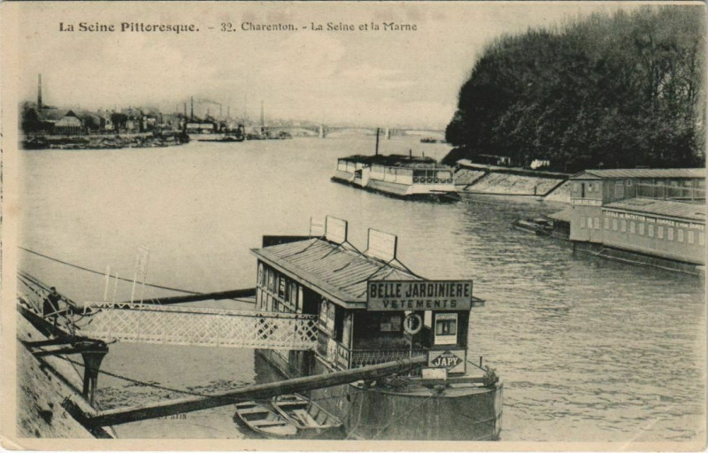 Carte postale ancienne La Seine et la Marne à Charenton-le-Pont