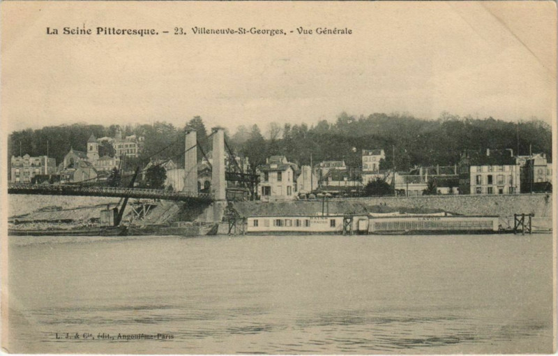 Carte postale ancienne La Seine Pittoresque Villeneuve-Saint-Georges 23. vue générale à Villeneuve-Saint-Georges