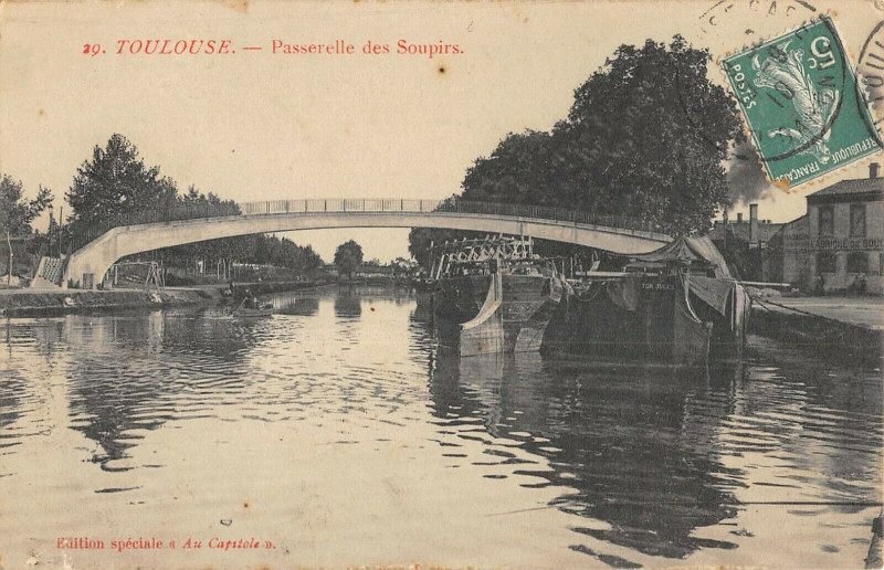 Carte postale ancienne Toulouse Passerelle Des Soupirs à Toulouse