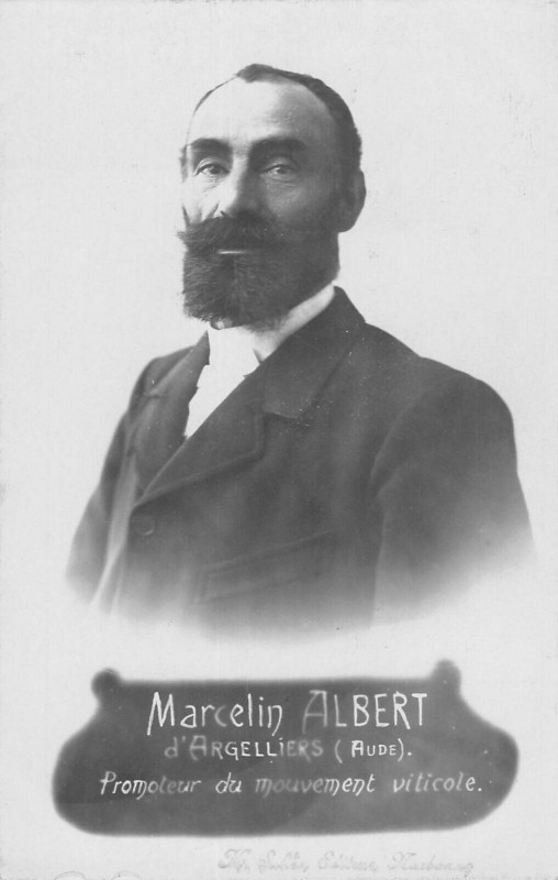 Carte postale ancienne Carte Photo Sallis Marcelin Albert D'Argelliers Aude Promoteur Du Mouveme
