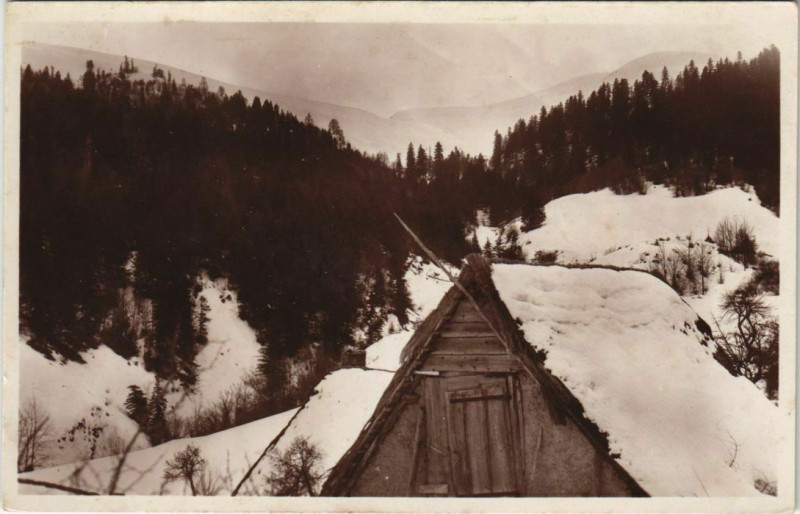 Carte postale ancienne Ceuse - Champ de Ski