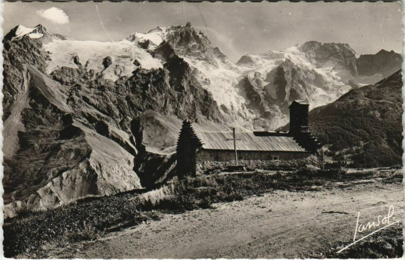 Carte postale ancienne La Grave La Grave-en-Oisans - Le Pic de l'Homme - La Meije à La Grave