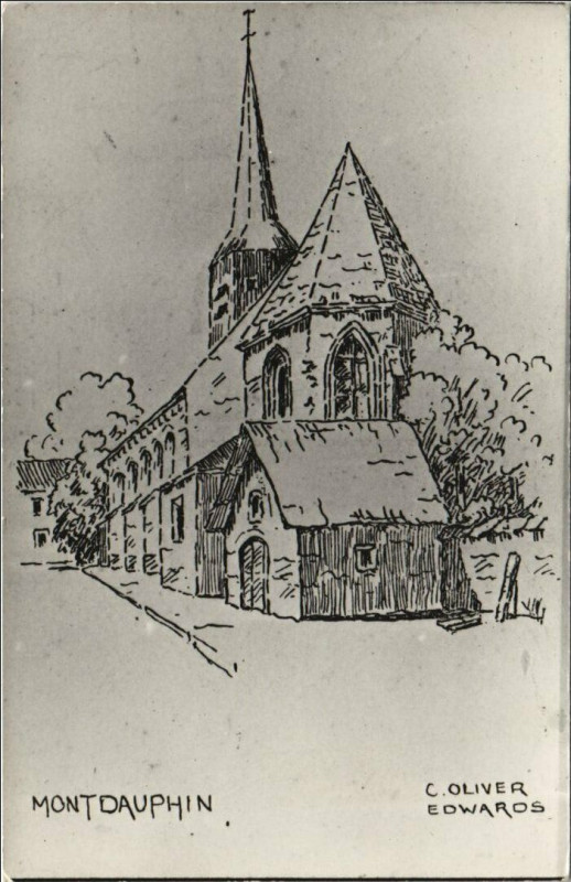 Carte postale ancienne Mont-Dauphin L'Eglise à Mont-Dauphin