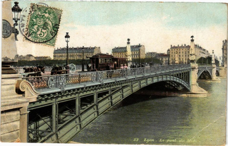 Carte postale ancienne Le pont du Midi à Lyon 2e Arrondissement